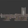 Intricate Industrial Structure Model Featuring Metal Frames Tower Sections And Interconnected Layers