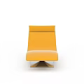 Modern Orange Sofa and Coffee Table Set with Metal Base and Ergonomic Design