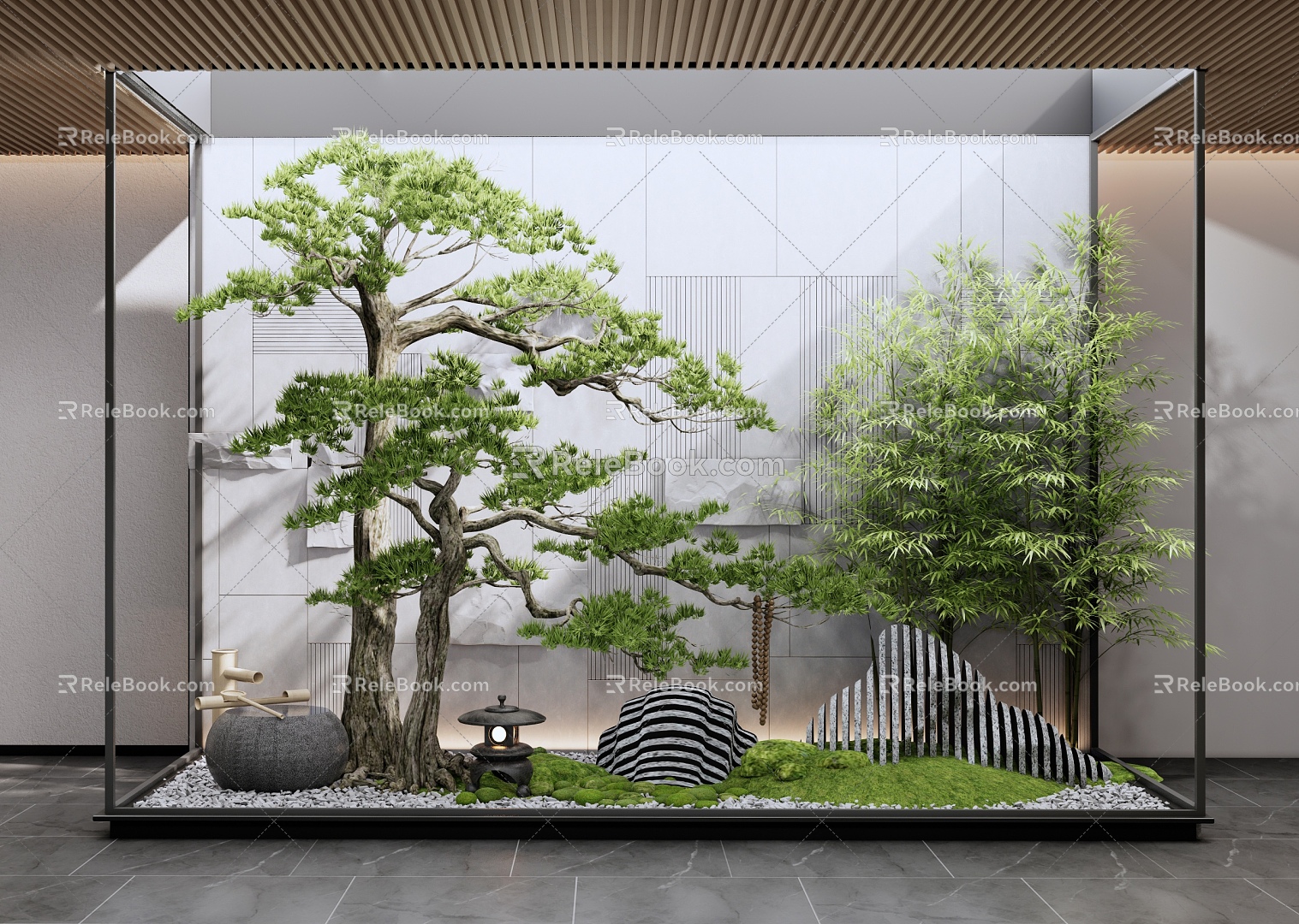 New Chinese Landscape Sketches Courtyard Sketches 3d model