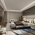 Cozy Modern Hotel Room Interior With Comfortable Bed Sofa TV And Wooden Walls