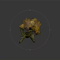 Anthropomorphic Tree Creature With Yellow Leaves Tree Trunk Body And Green Limbs