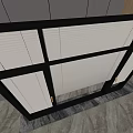 Aluminum Casement Window With Black Frame White Blinds And Modern Interior Design