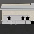 Commercial Kitchen Featuring Stainless Steel Stoves Large Range Hood Gray Tiled Floor And Light Walls