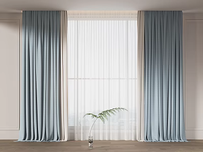 Modern Curtain Children's Room Curtain 3d model