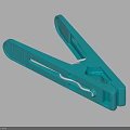 Teal Plastic Clothes Peg With Strong Grip And Spring Mechanism For Drying Laundry