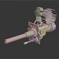 laser tower turret turntable sci-fi tower defense game tower defense sci-fi turret game turret game turret 3d model