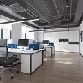 Open office area 3d model