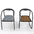 Stylish Modern Chairs With Various Designs Metal Frames And Mesh Seats 3d model