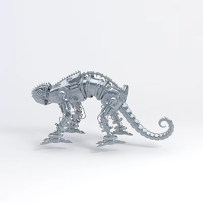 Metal Mecha Lizard 3d model