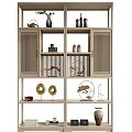 New Chinese Style Storage Rack Decorative Rack 3d model