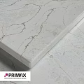 White Marble Component With Natural Veins For Modern Kitchen Countertop Design