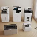 Multifunction Office Printers Laser Models In Different Sizes For Modern Workspace 3d model