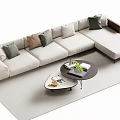Minotti multi-person sofa double sofa 3d model