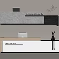 Modern Company Front Desk Reception Desk 3d model