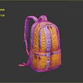 Vibrant Yellow And Blue Backpack With Multiple Zippers Straps For Daily Use And Travel