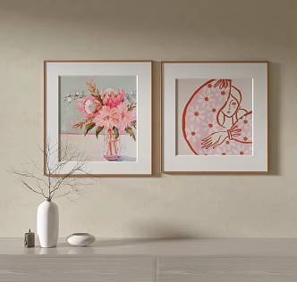 Nordic decorative painting 3d model