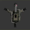 Browning Machine Gun Browning Gatling White Machine Gun Machine Gun Bullet Military 3d model