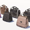 Stylish Assorted Color Bags With Top Handles And Flap Closure Design