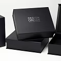 Design Circles Black Jewelry Display Set With Open Closed Boxes Compartments And Mirrored Case