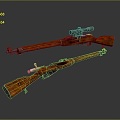 Sniper rifle sight sniper rifle sci-fi sniper rifle semi-automatic rifle combat rifle 3d model