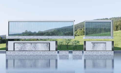 Modern landscape wall landscape wall 3d model