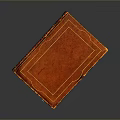 Handcrafted Book Shaped Sculpture Carving With Red Leather And Golden Border