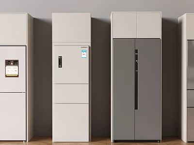 Modern Refrigerators and Freezers With Different Colors Styles And Designs For Home Kitchen 3d model