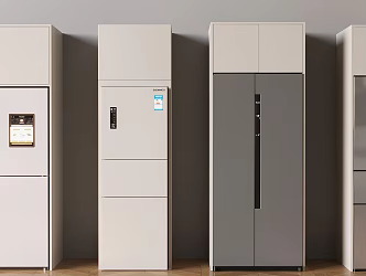 Modern zero embedded refrigerator smart refrigerator with screen double door three door refrigerator 3d model