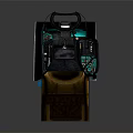 High Tech Spacecraft Cockpit Interior With Detailed Control Panels And Astronaut Seats