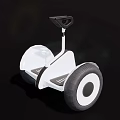 White Segway Play Equipment With Two Large Wheels Pedal Platform And Black Handlebar For Fun