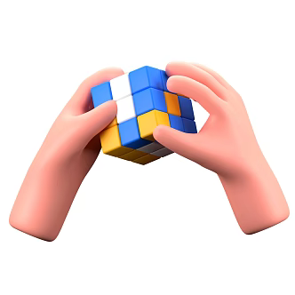Modern Building Blocks Toy Cartoon Small Gesture Animation Building Blocks 3d model