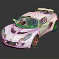 White Sleek Sports Car With Aerodynamic Design Black Accents And Rear Spoiler