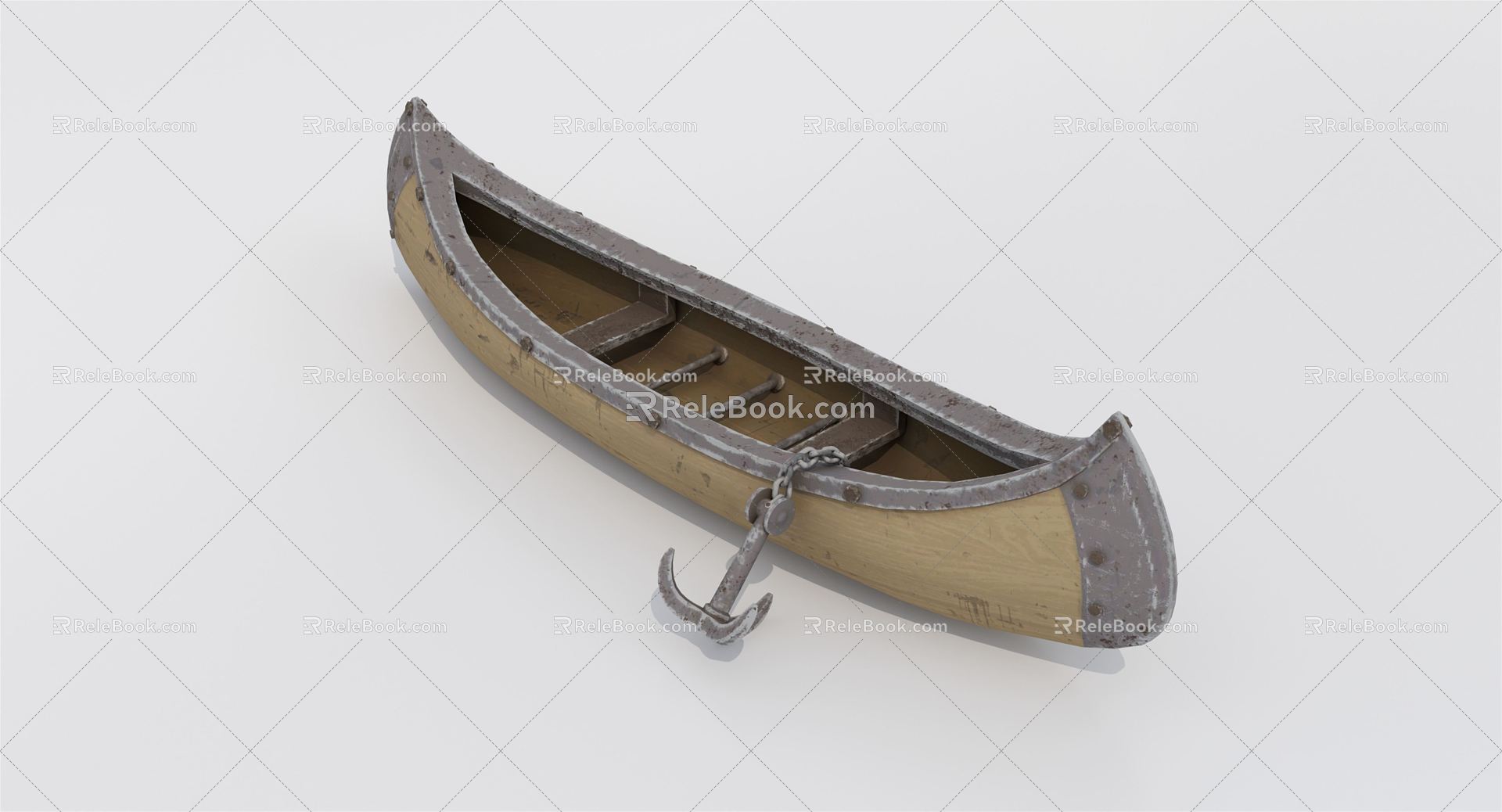 Modern Boat Canoe 3d model