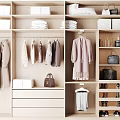 Stylish Light Wooden Wardrobe With Spacious Storage For Neatly Placed Clothes Bags Shoes And Accessories