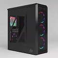 Zalman Modern Computer Case with Transparent Side Panel and RGB Fans 3d model