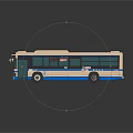 Modern Blue And Beige Rapid Transit Bus With Dark Windows And K10 Route