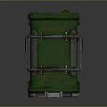 Durable Green Industrial Storage Equipment With Metal Frame And Warning Label