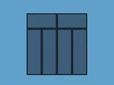 Modern Sliding Glass Door Design With Black Frame And Panel Structure 3d model