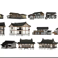 Traditional and Modern House Models Featuring Diverse Roof Styles and Architectural Designs