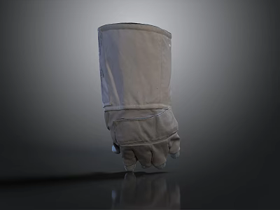 Gray Protective Work Gloves With Durable Fabric And Reinforced Fingers 3d model