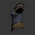 Intricate Decorative Chest Armor Featuring Blue Gold Accents And Scaled Patterns 3d model