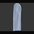 Light Blue Flowy Long Skirt With Delicate Floral Pattern And Soft Fabric