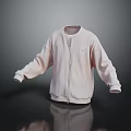 Light Pink Zip Up Jacket With Long Sleeves And Simple Design For Casual Wear