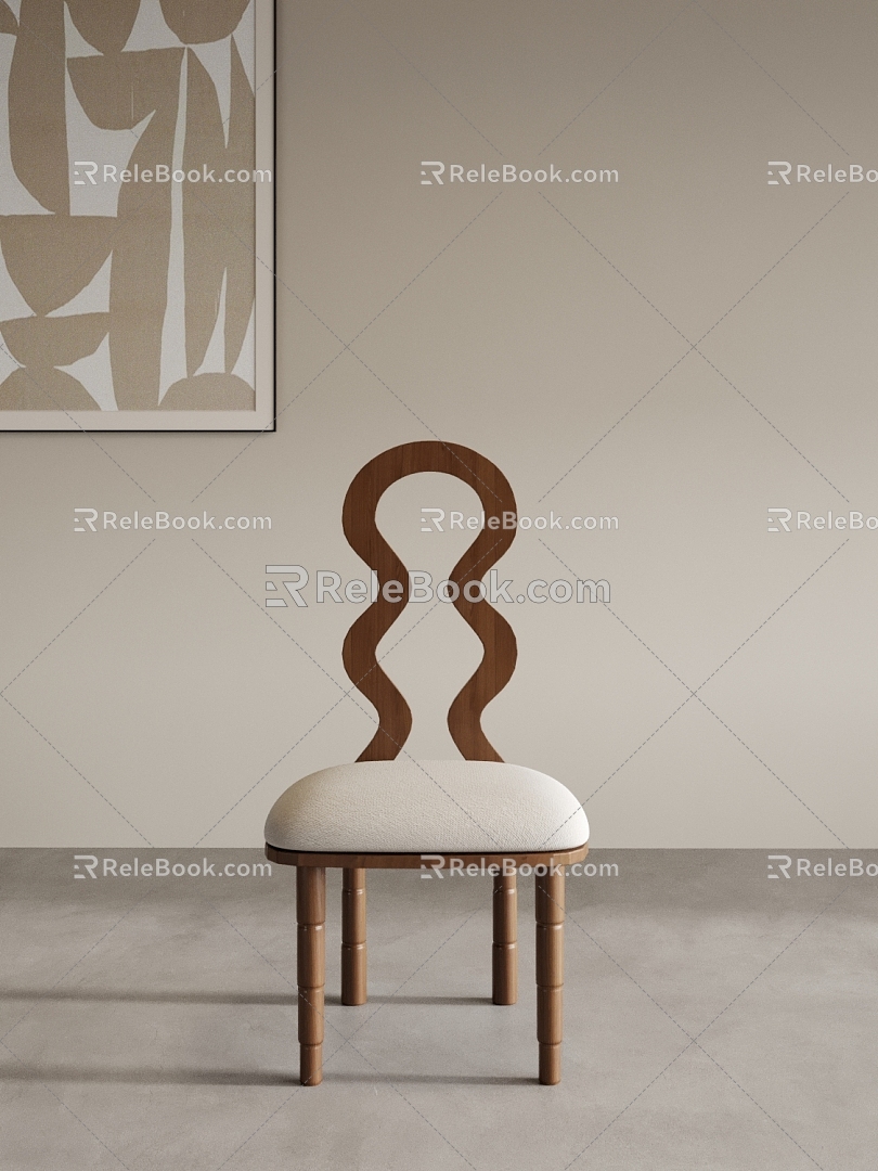 Dining Chair Chair Leisure Chair Chinese Style Jane European loft 3d model