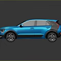 Sleek Blue SUV With Black Roof Modern Design And Alloy Wheels