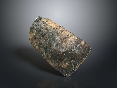 Natural Stone Wood Decorative Piece With Rustic Texture And Rough Surface 3d model