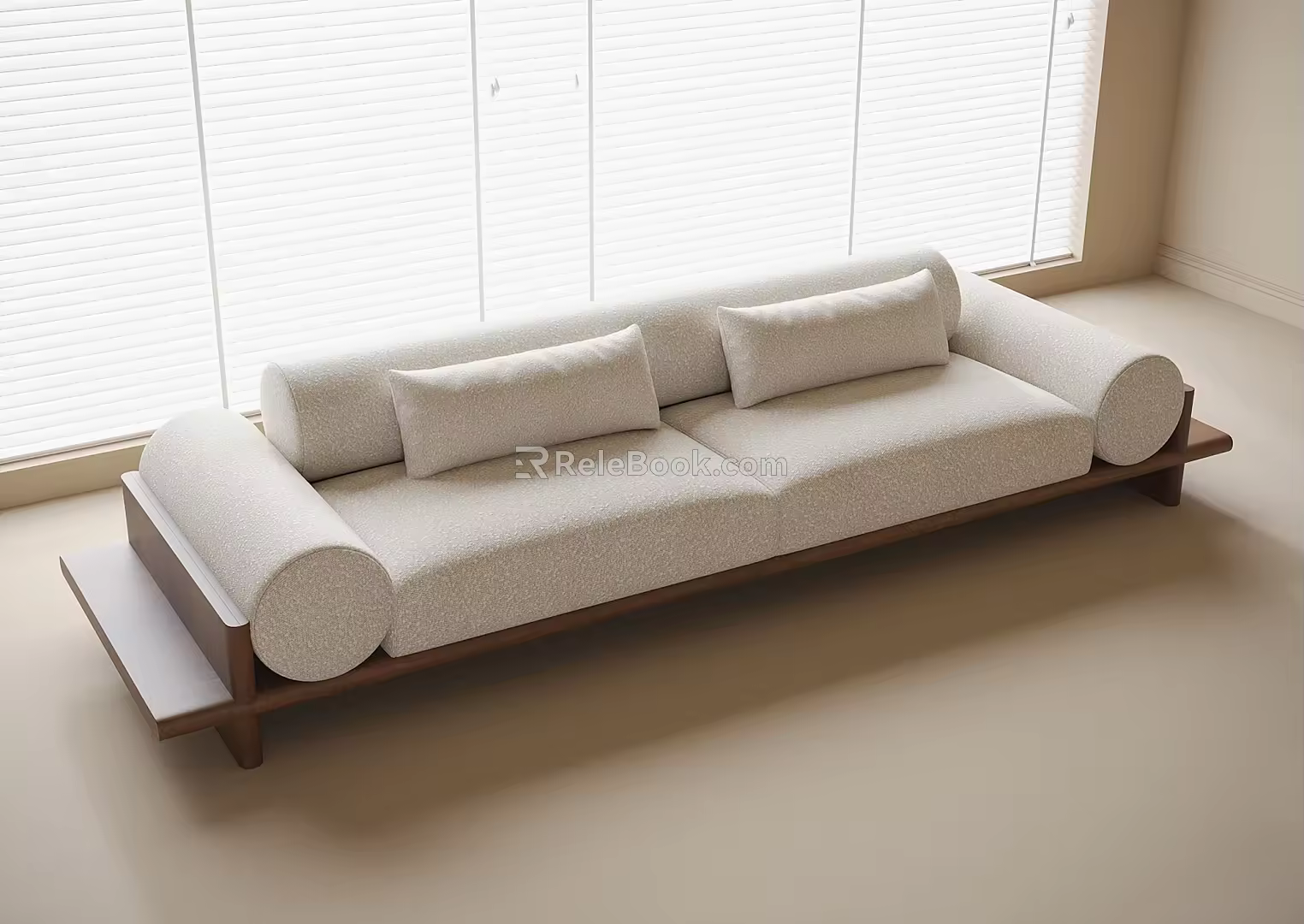 Log wind multi-person sofa 3d model