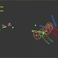 modern artillery cannon naval gun 3d model