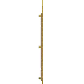 Classic Brown Door Handle With Gold Accent And Ornate Decorative Pattern