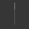 Silver Decorative Sword With Intricate Hilt Design And Metallic Finish For Fantasy Collectors Or